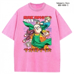 SAKAMOTO DAYS Anime peripheral pure cotton washed and worn T-shirt from S to 2XL