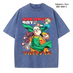 SAKAMOTO DAYS Anime peripheral pure cotton washed and worn T-shirt from S to 2XL