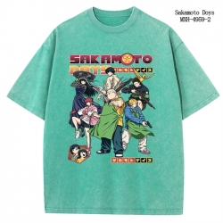 SAKAMOTO DAYS Anime peripheral pure cotton washed and worn T-shirt from S to 2XL