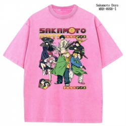 SAKAMOTO DAYS Anime peripheral pure cotton washed and worn T-shirt from S to 2XL