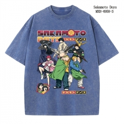 SAKAMOTO DAYS Anime peripheral pure cotton washed and worn T-shirt from S to 2XL