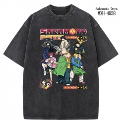 SAKAMOTO DAYS Anime peripheral pure cotton washed and worn T-shirt from S to 2XL