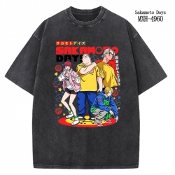 SAKAMOTO DAYS Anime peripheral pure cotton washed and worn T-shirt from S to 2XL