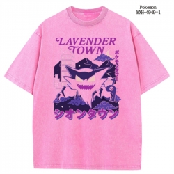 Pokemon Anime peripheral pure cotton washed and worn T-shirt from S to 2XL