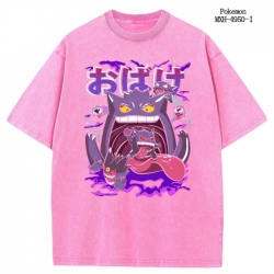 Pokemon Anime peripheral pure cotton washed and worn T-shirt from S to 2XL