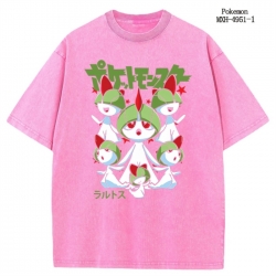 Pokemon Anime peripheral pure cotton washed and worn T-shirt from S to 2XL