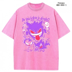 Pokemon Anime peripheral pure cotton washed and worn T-shirt from S to 2XL
