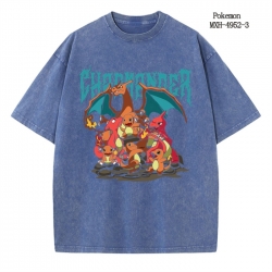 Pokemon Anime peripheral pure cotton washed and worn T-shirt from S to 2XL