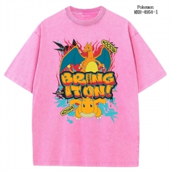 Pokemon Anime peripheral pure cotton washed and worn T-shirt from S to 2XL