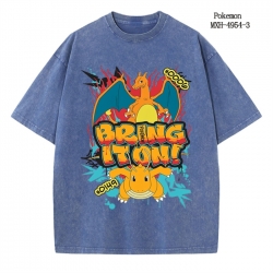 Pokemon Anime peripheral pure cotton washed and worn T-shirt from S to 2XL