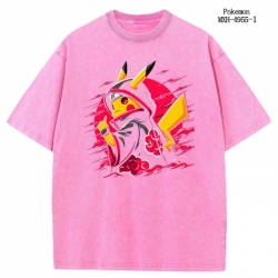 Pokemon Anime peripheral pure cotton washed and worn T-shirt from S to 2XL