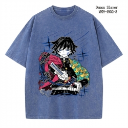 Demon Slayer Kimets Anime peripheral pure cotton washed and worn T-shirt from S to 2XL