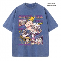 One Piece Anime peripheral pure cotton washed and worn T-shirt from S to 2XL