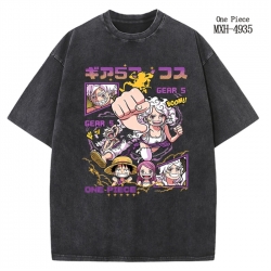 One Piece Anime peripheral pure cotton washed and worn T-shirt from S to 2XL