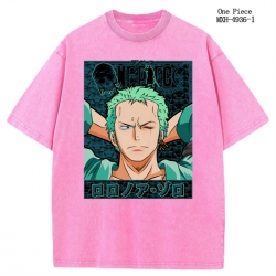 One Piece Anime peripheral pure cotton washed and worn T-shirt from S to 2XL