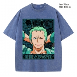 One Piece Anime peripheral pure cotton washed and worn T-shirt from S to 2XL