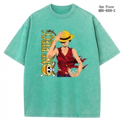 One Piece Anime peripheral pure cotton washed and worn T-shirt from S to 2XL