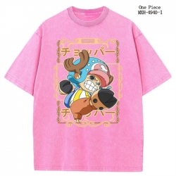 One Piece Anime peripheral pure cotton washed and worn T-shirt from S to 2XL