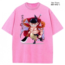 One Piece Anime peripheral pure cotton washed and worn T-shirt from S to 2XL