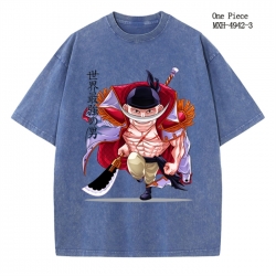 One Piece Anime peripheral pure cotton washed and worn T-shirt from S to 2XL