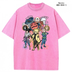 Naruto Anime peripheral pure cotton washed and worn T-shirt from S to 2XL