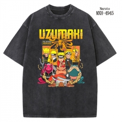 Naruto Anime peripheral pure cotton washed and worn T-shirt from S to 2XL