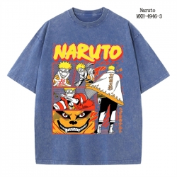 Naruto Anime peripheral pure cotton washed and worn T-shirt from S to 2XL