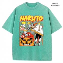 Naruto Anime peripheral pure cotton washed and worn T-shirt from S to 2XL
