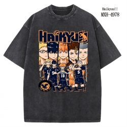 Haikyuu!! Anime peripheral pure cotton washed and worn T-shirt from S to 2XL