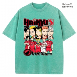 Haikyuu!! Anime peripheral pure cotton washed and worn T-shirt from S to 2XL