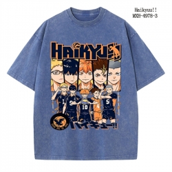 Haikyuu!! Anime peripheral pure cotton washed and worn T-shirt from S to 2XL