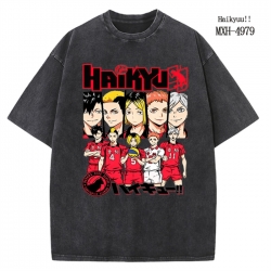 Haikyuu!! Anime peripheral pure cotton washed and worn T-shirt from S to 2XL