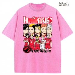 Haikyuu!! Anime peripheral pure cotton washed and worn T-shirt from S to 2XL