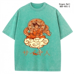 DRAGON BALL Anime peripheral pure cotton washed and worn T-shirt from S to 2XL