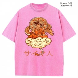 DRAGON BALL Anime peripheral pure cotton washed and worn T-shirt from S to 2XL