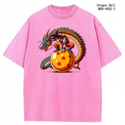 DRAGON BALL Anime peripheral pure cotton washed and worn T-shirt from S to 2XL