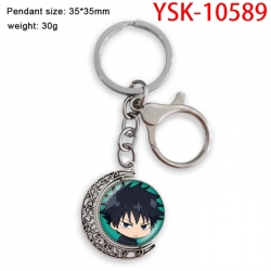 Jujutsu Kaisen Anime double-sided crystal rotating gemstone keychain pendant price for 5 pcs
