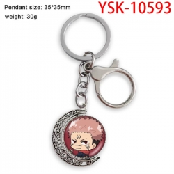 Jujutsu Kaisen Anime double-sided crystal rotating gemstone keychain pendant price for 5 pcs