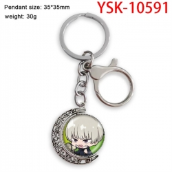 Jujutsu Kaisen Anime double-sided crystal rotating gemstone keychain pendant price for 5 pcs