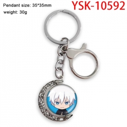 Jujutsu Kaisen Anime double-sided crystal rotating gemstone keychain pendant price for 5 pcs