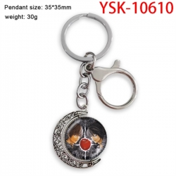 Death note Anime double-sided crystal rotating gemstone keychain pendant price for 5 pcs