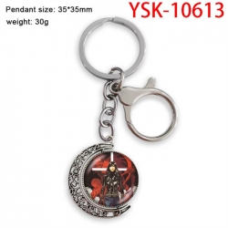 Death note Anime double-sided crystal rotating gemstone keychain pendant price for 5 pcs