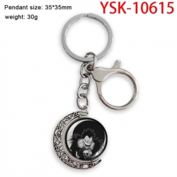 Death note Anime double-sided crystal rotating gemstone keychain pendant price for 5 pcs