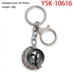 Death note Anime double-sided crystal rotating gemstone keychain pendant price for 5 pcs