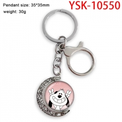 SNOOPY Anime double-sided crystal rotating gemstone keychain pendant price for 5 pcs