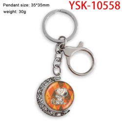 SNOOPY Anime double-sided crystal rotating gemstone keychain pendant price for 5 pcs