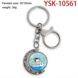 SNOOPY Anime double-sided crystal rotating gemstone keychain pendant price for 5 pcs