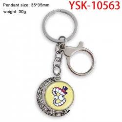 The Amazing Digital Circus Anime double-sided crystal rotating gemstone keychain pendant price for 5 pcs