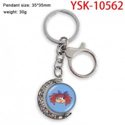 The Amazing Digital Circus Anime double-sided crystal rotating gemstone keychain pendant price for 5 pcs