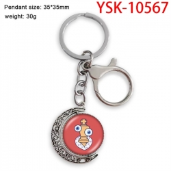 The Amazing Digital Circus Anime double-sided crystal rotating gemstone keychain pendant price for 5 pcs